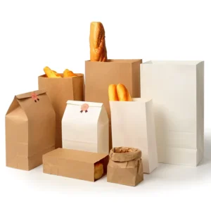 Customized SOS Kraft Paper Bag Shopping Bag With Logo Print Industrial Use Food Takeaway Bags