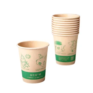 Customized Single/Double PE/PLA Coated Compostable Paper Cup 8oz Hot Drink