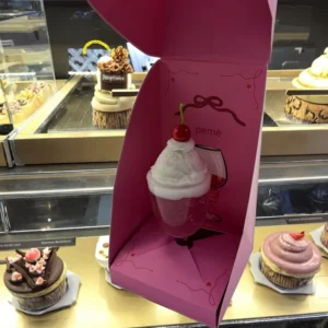 Customized White Cardboard Cake and Cupcake Boxes with Logo Printing