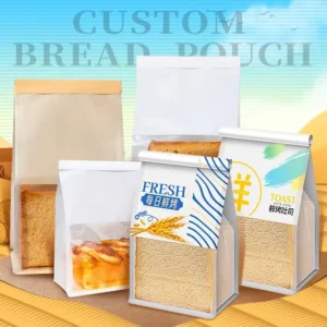 Customized Windowed Paper Pouch for Bread and Cookies