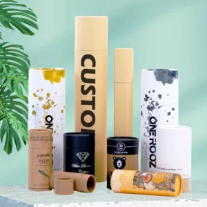 Cylinder Paperboard Childproof Tea Tube Packaging Cosmetic Canister Box for Lipstick