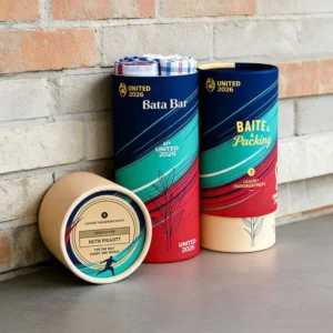Cylinder-Shaped Short-Sleeve T-Shirt Tube Packaging Box for Tea, Coffee, Towels, and Gifts