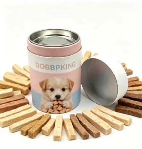 Cylindrical Kraft Paper Tube Inner Foil Barrier Moisture Proof Packaging Recyclable Four Color Printed for Air Dried Pet