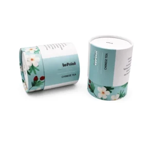 Cylindrical Paper Tea Tube Packaging Round Cardboard Tea Canister with Lid Loose Leaf Tea Container Herbal Flower Tea