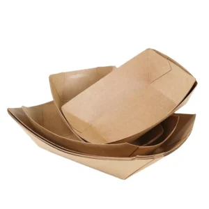 Disposable 10oz-22oz Recycled Kraft Paper Food Trays