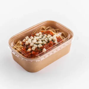 Disposable 500/650/750/1000ml Multi-Grid Kraft Paper Food Container For Fast Food Takeaway