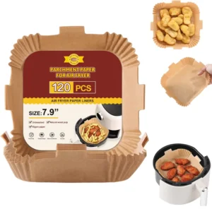 Disposable Air Fryer Paper Liner With Handle Non Stick Parchment Baking Paper