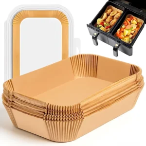 Disposable Air Fryer Paper Liners, 200-Piece, Oil-Proof, Food Grade, BPA-Free, 8-10 Qt, 2-Basket