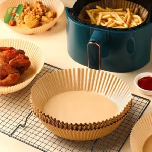 Disposable Air Fryer Paper Liners Food-Safe Oil-Resistant Baking Paper for Roasting Meat Bread and Pastry