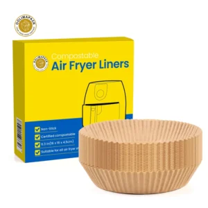 Disposable Air Fryer Paper Liners Greaseproof Non-Stick Parchment Liners for Oil-Free Cooking