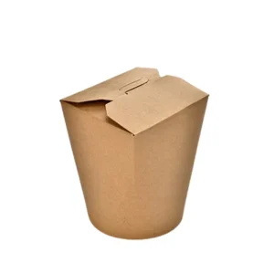 Disposable Biodegradable Foldable Food Grade Kraft Paper Noodle Boxes for Canned Food and Potato Chips