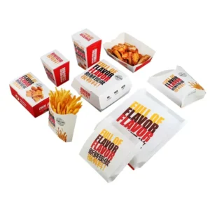 Disposable Biodegradable High-End Foldable Paper Food Box with Sponge Lining for Takeaway