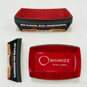Disposable Biodegradable Kraft Paper Snack Tray and Box for Fries