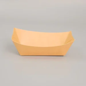 Disposable Biodegradable Paper Boat Food Tray with Coating, Multiple Capacities, for Restaurants