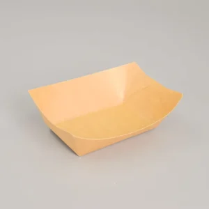 Disposable Biodegradable Paper Coated Boat Tray for Fast Food and Parties