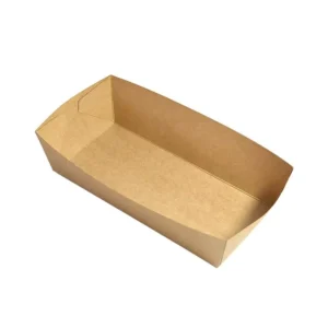 Disposable Brown Kraft Paper Boat Food Tray