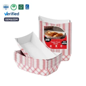 Disposable Cardboard Paper Food Boat Trays for Snacks and Tacos