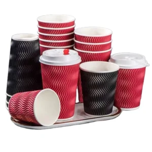 Disposable Coffee Cup Compostable Double Wall Paper Cups for Hot Drinks