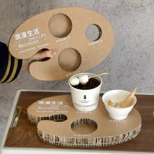 Disposable Coffee Cup Paper Tray and Cup Holder