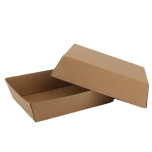 Disposable Corrugated Kraft Paper Food Tray Bulk Brown for Nachos Tacos BBQ Fries