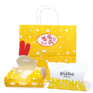 Disposable Custom Paper Box Paper Bag for Restaurant Food Take Away
