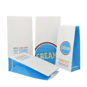 Disposable Custom Printed Restaurant Takeout Burger Packaging Paper Carry Bag
