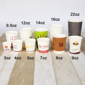 Disposable Double-Layer Paper Cups with Custom Logo