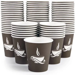 Disposable Double-Wall Paper Cups with Custom Printing and Eco-Friendly Coating