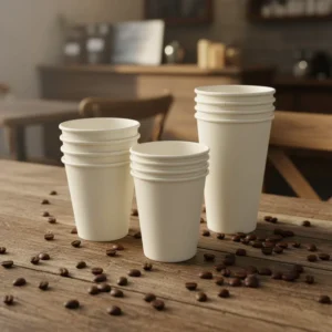 Disposable Eco Friendly Single Wall Paper Cup Thickened White Version Party Use 1.5-9 oz Custom Logo
