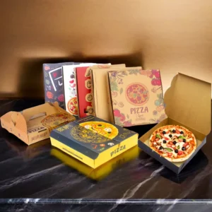 Disposable Folding Pizza Tray Boxes, Corrugated Cardboard Food Packaging