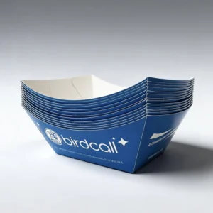 Disposable Food-Grade Coated Greaseproof Paper Trays and Boats for French Fries, Tacos, and Salad