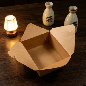 Disposable Food-Grade Grease-Proof Waterproof Kraft Paper Lunch Box