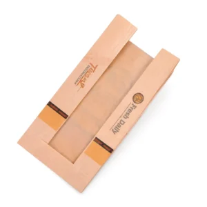 Disposable Food-Grade Kraft Paper Bread Bag for Baguettes and Loaves