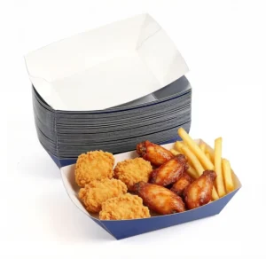 Disposable Grease-Resistant Paper Food Trays, Snack Boats for Restaurant Takeout, Picnic, and Parties
