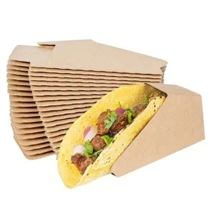 Disposable Greaseproof Kraft Paper Taco Holder Tray