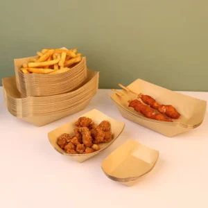 Disposable Hot Dog, Sushi, and Snack Kraft Paper Boat Tray