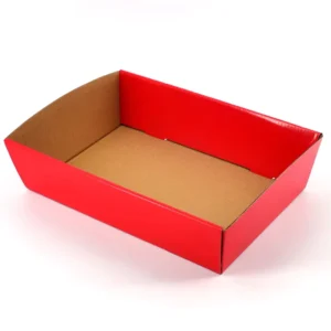 Disposable Kraft Cardboard Fish and Chips Tray for Hot Dogs and Fried Chicken