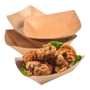 Disposable Kraft Paper Boat Tray for Fried Chicken and Chips