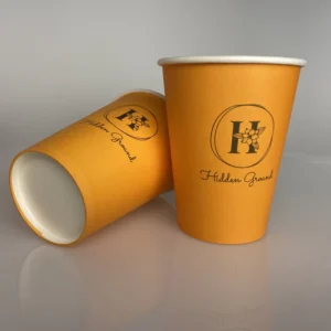 Disposable Kraft Paper Cups for Coffee, Milk Tea and Hot Drinks, Food Grade, Customizable