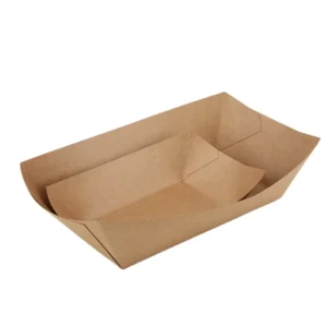 Disposable Kraft Paper Food Tray Bulk Brown for Nachos Tacos BBQ Fries