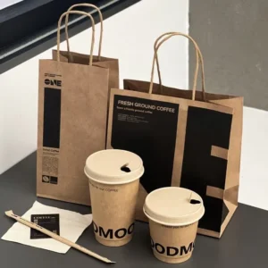 Disposable Kraft Paper Hot Drink Cup Thickened Insulated with Lid for Coffee Milk Tea and Soy Milk