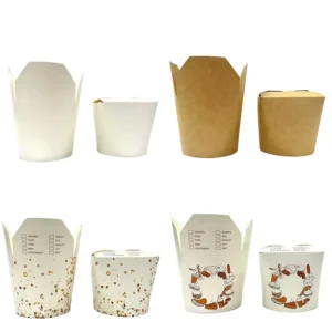 Disposable Kraft Paper Hot Food Takeaway Noodle Box