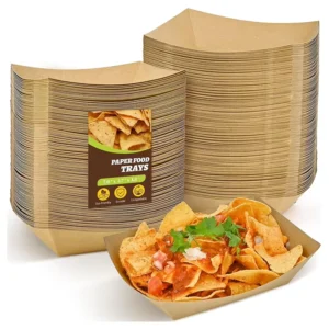 Disposable Kraft Paper Snack Tray with Custom Printing