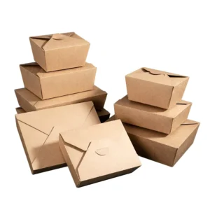 Disposable Kraft Paper Takeout Salad Lunch Box, Waterproof and Greaseproof