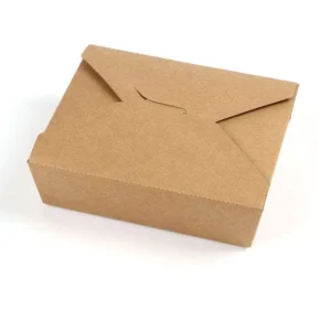 Disposable Kraft Whiteboard Takeaway Food Paper Box from China