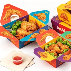 Disposable Leakproof Kraft Paper Custom Takeaway Food Boxes