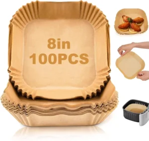 Disposable Non-Stick Food-Grade Parchment Paper Liners for Air Fryer, Baking, Roasting, Microwave