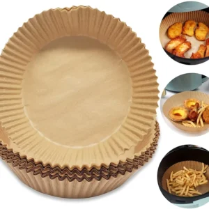 Disposable Non-Stick Parchment Paper Liner for Air Fryer, 6.3/8 in, Silicone Baking Tray