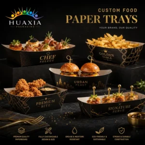Disposable Paper Food Tray for Cinemas, Stadiums, and Convenience Stores