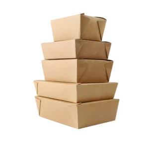 Disposable Rectangle Food-Grade Biodegradable Kraft Paper Boat Fries Trays for Fast Food Restaurants